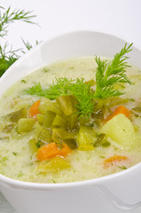 Polnische Gurkensuppe