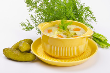 Polnische Gurkensuppe