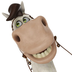 horse cartoon id portrait © DM7