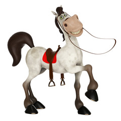 horse cartoon casual walk © DM7