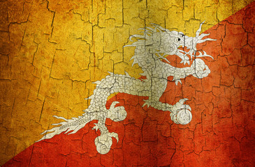 Grunge Bhutan flag
