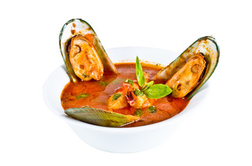 Delicious mediterranean seafood soup