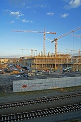 Construction of Karolina Building in Ostrava in Czech Republic