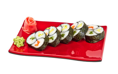 japan vegetarian roll with vegetables