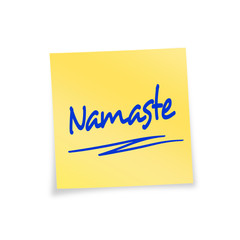 Notizzettel gelb Namaste