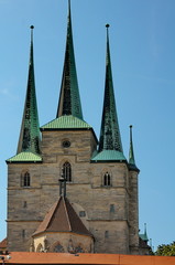 Fototapeta na wymiar Plac Katedralny, Stare Miasto, Erfurt,