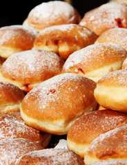 Fresh Hanukkah Donuts in the market