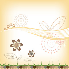 abstract floral background warm