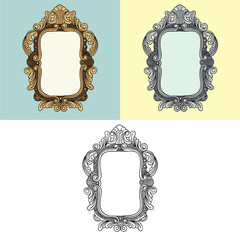 Set of old frames