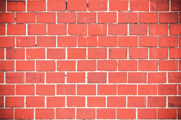 Red brick wall texture or background