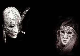 Wandaufkleber Venice carnival mask as symbol of carnival, magical Venice © Marketa Cermak Photo