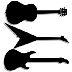 Guitar silhouettes - 39267302