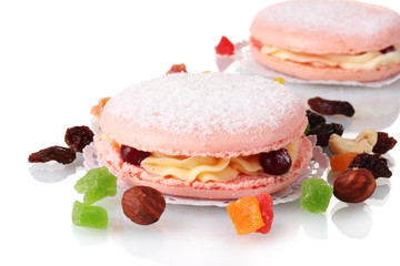 Two cakes isolated on white
