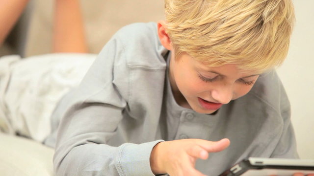 Young Boy with Wireless Tablet