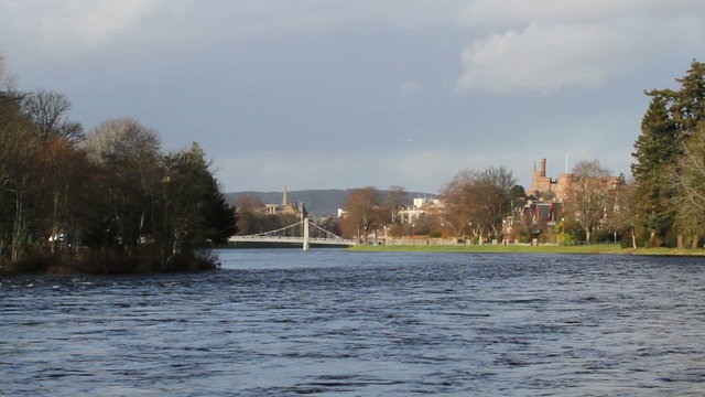 Distant view of Inverness skyline Scotland