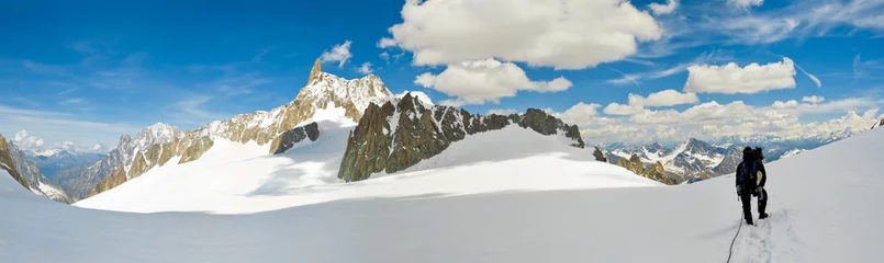 Papier peint photo autocollant rond Mont Blanc Mont Blanc Massif