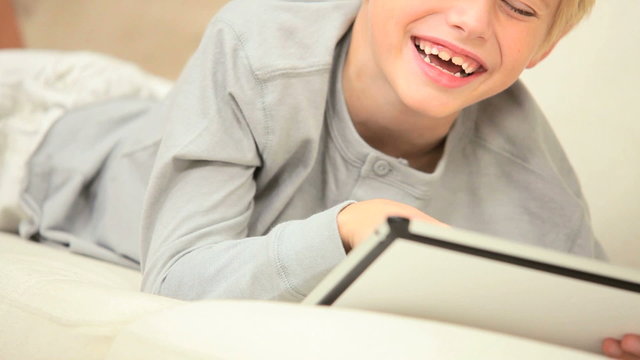 Young Boy with Wireless Tablet