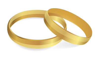 Wedding rings. Vector