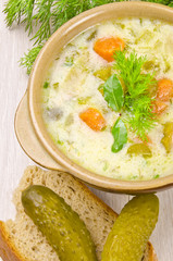 Polnische Gurkensuppe
