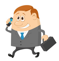 Businessman with suitcase