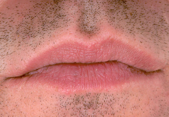 Fototapeta premium Lippen von einem Mann