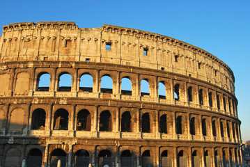 Fototapeta na wymiar Postcards of Rome - Colosseum - Italy 002