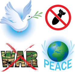 Anti-war vector symbol