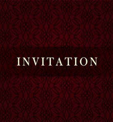 Retro dark invitation card