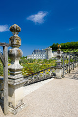 Fototapeta na wymiar Villandry Castle with garden, Indre-et-Loire, Centre, France