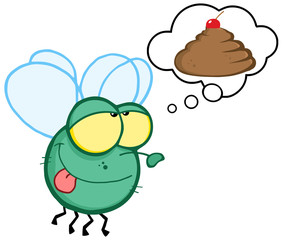 Green Fly Flying and Dreaming About A Poop Cake
