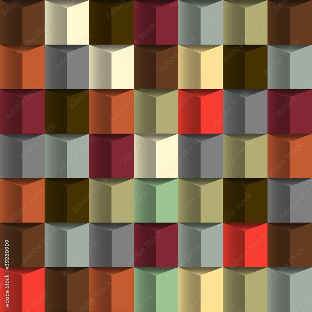 Wall mural background with blocks structure