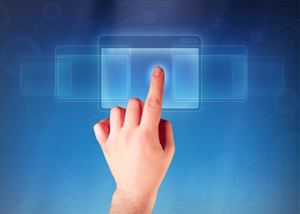 mordern technology touchscreen interface