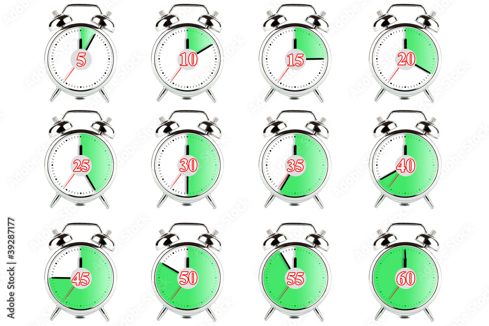 Aufkleber alarm clock timer