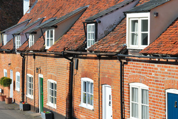 Fototapeta na wymiar Row of English Country Cottages