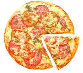 pizza isolated on white background