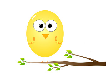 Bird in tree illustration
