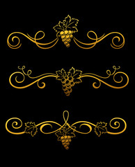 Golden grape borders