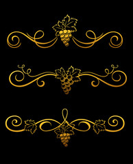 Golden grape borders