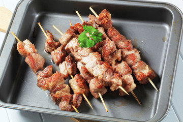 Pork skewers