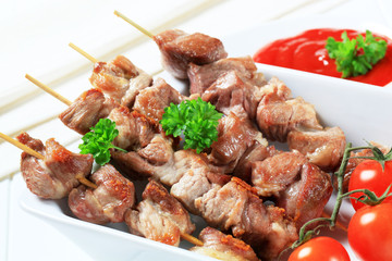 Pork skewers