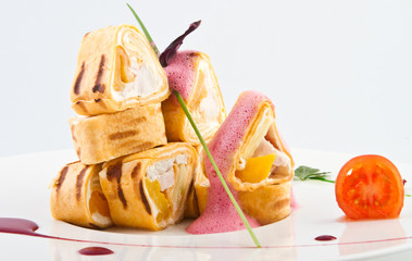 rolls with fish
