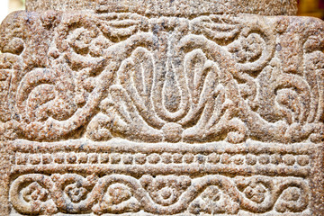 a stone carvings at temple of the tooth, candy, sri lanka