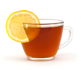Cup of tea with lemon