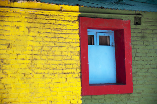 Colorful house of La Boca neighborhood,  Buenos Aires