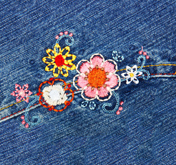embroidery on denim