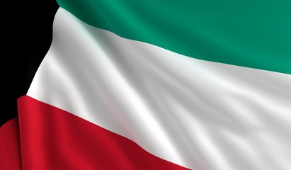 Obraz premium Flag of Kuwait