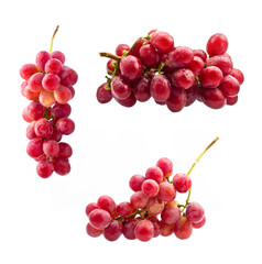 Obraz premium red grapes isolated on white background