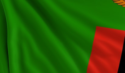Obraz premium Flag of Zambia