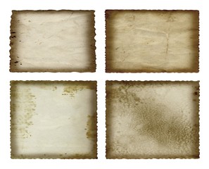 High resolution old paper set isolated