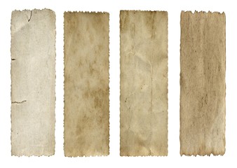 High resolution old paper set isolated